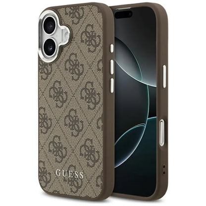 Guess 4G Classic Logo MagSafe – Dėklas iPhone 17 (Rudos spalvos)