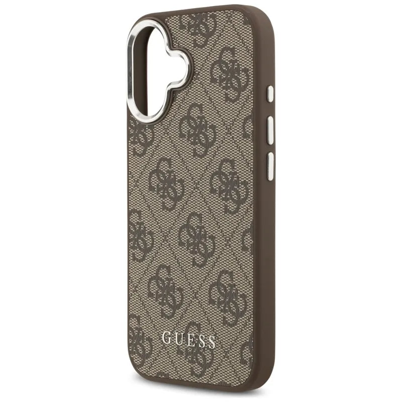 Guess 4G Classic Logo MagSafe – Dėklas iPhone 17 (Rudos spalvos)
