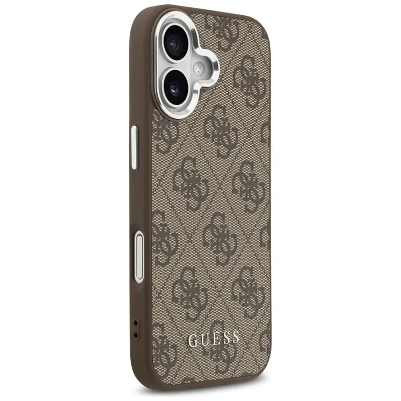 Guess 4G Classic Logo MagSafe – Dėklas iPhone 17 (Rudos spalvos)