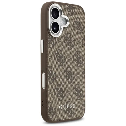 Guess 4G Classic Logo MagSafe – Dėklas iPhone 17 (Rudos spalvos)