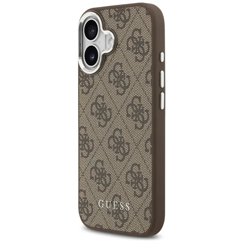 Guess 4G Classic Logo MagSafe – Dėklas iPhone 17 (Rudos spalvos)