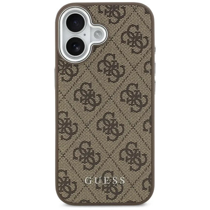 Guess 4G Classic Logo MagSafe – Dėklas iPhone 17 (Rudos spalvos)