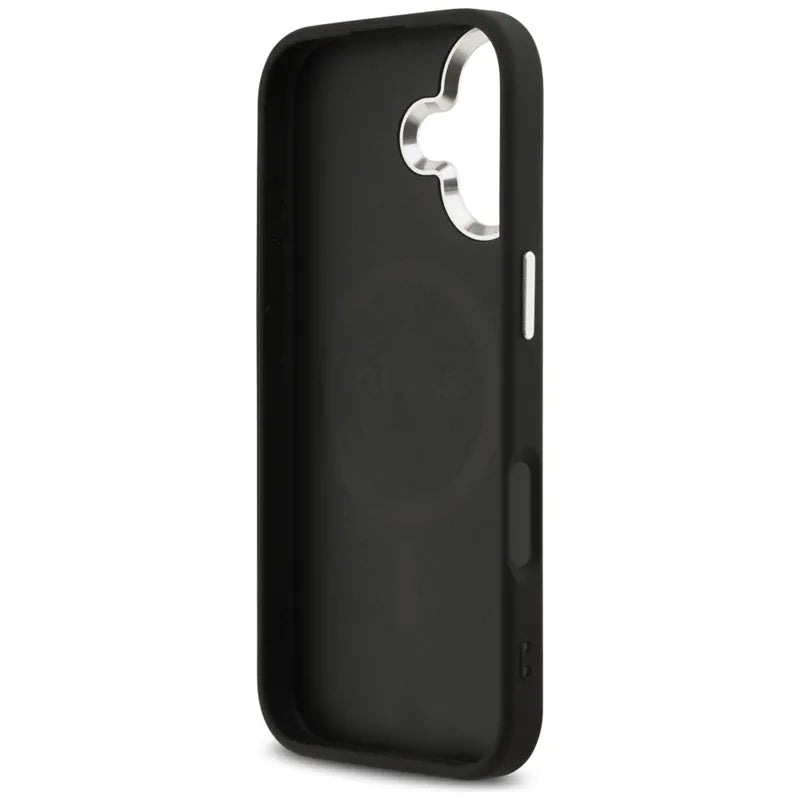 Guess 4G Classic Logo MagSafe – iPhone 17 dėklas (juodas)
