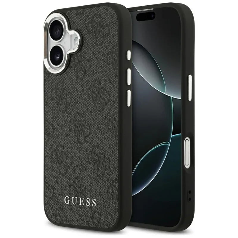 Guess 4G Classic Logo MagSafe – iPhone 17 dėklas (juodas)