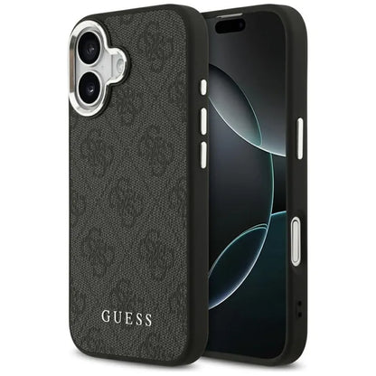 Guess 4G Classic Logo MagSafe – iPhone 17 dėklas (juodas)