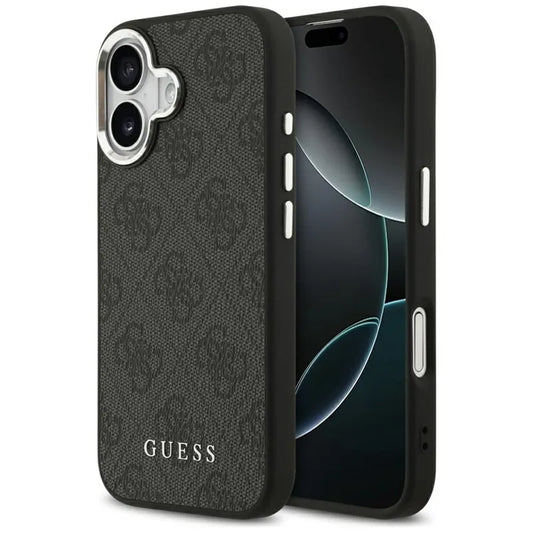 Guess 4G Classic Logo MagSafe – iPhone 17 dėklas (juodas)