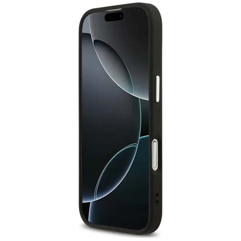 Guess 4G Classic Logo MagSafe – iPhone 17 dėklas (juodas)