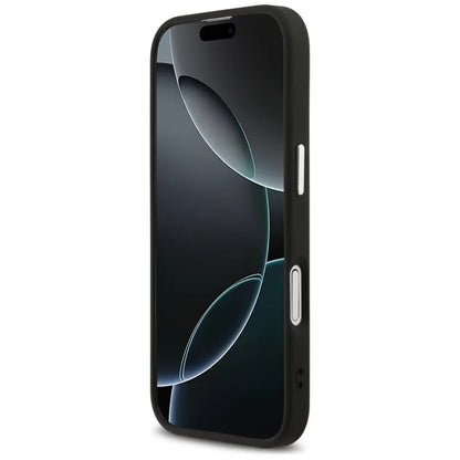 Guess 4G Classic Logo MagSafe – iPhone 17 dėklas (juodas)