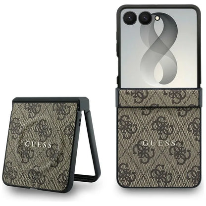 Guess 4G Classic MagSafe - Dėklas Samsung Galaxy Z Flip 8 telefonui (rudos spalvos)