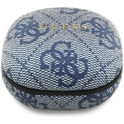 Guess 4G Classic Metal Logo - Bluetooth TWS ENC ausinės + įkrovimo dėklas (Mėlyna)