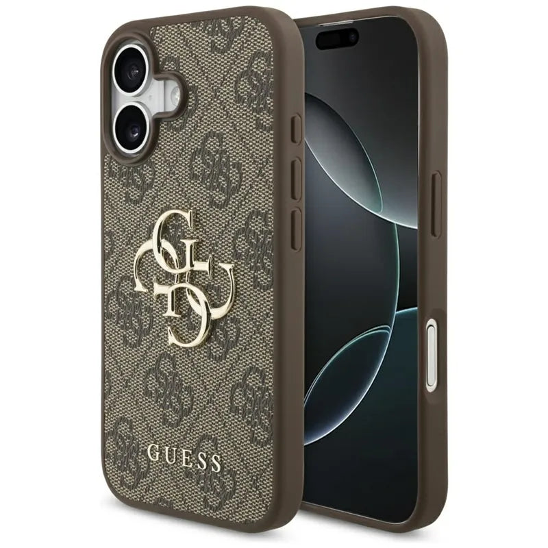 Guess 4G Didelis Logotipas - Dėklas iPhone 17 (rudas)