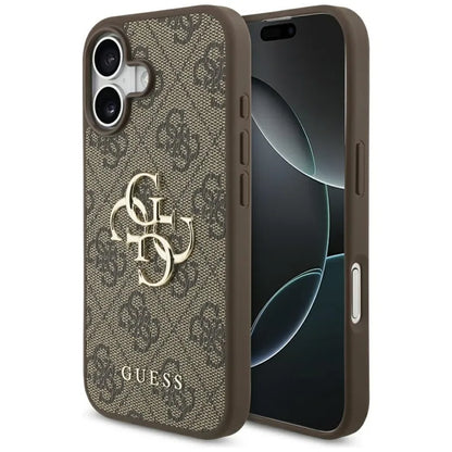 Guess 4G Didelis Logotipas - Dėklas iPhone 17 (rudas)