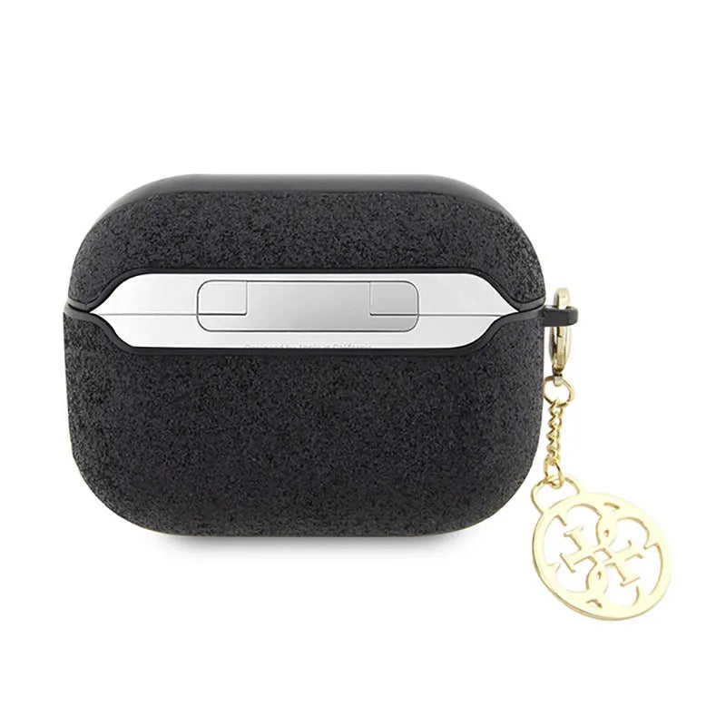 Guess 4G Glitter Flake – dėklas, skirtas „Apple AirPods Pro 2“ (juodas)