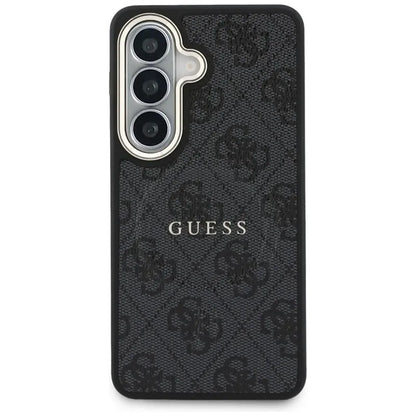 Guess 4G Iškilio Žiedo MagSafe dėklas - Samsung Galaxy S26 dėklas (Juodas)