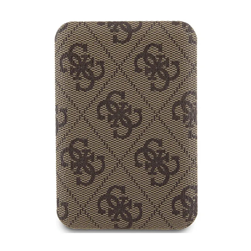 Guess 4G Leather Metal Logo MagSafe - Indukcinė maitinimo baterija 5000 mAh 15W MagSafe (ruda)