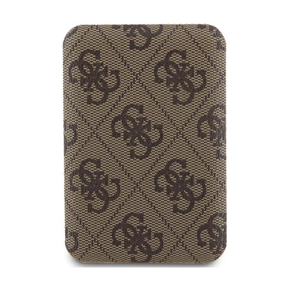 Guess 4G Leather Metal Logo MagSafe - Indukcinė maitinimo baterija 5000 mAh 15W MagSafe (ruda)