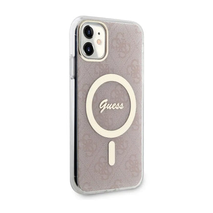 Guess 4G MagSafe – dėklas iPhone 11 (rožinė)