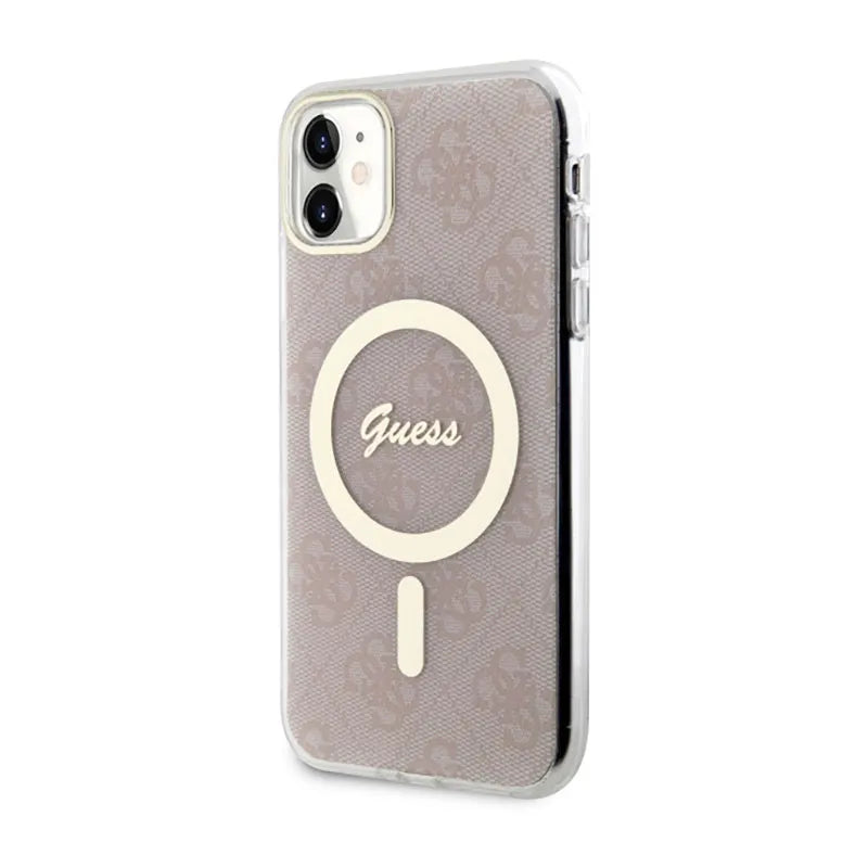 Guess 4G MagSafe – dėklas iPhone 11 (rožinė)