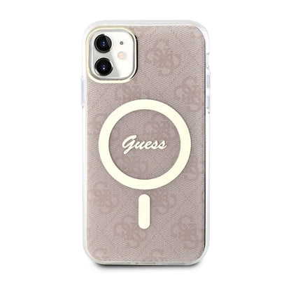 Guess 4G MagSafe – dėklas iPhone 11 (rožinė)
