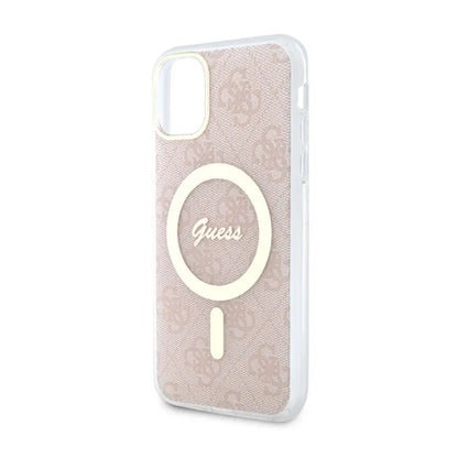 Guess 4G MagSafe – dėklas iPhone 11 (rožinė)