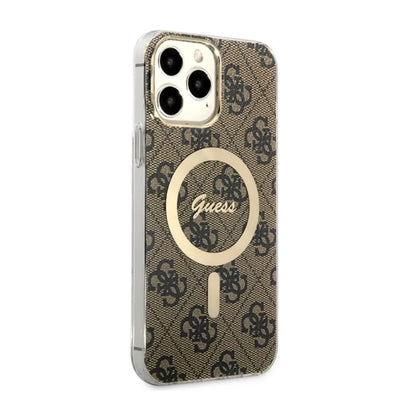 Guess 4G MagSafe – dėklas iPhone 13 Pro Max (rudos spalvos)