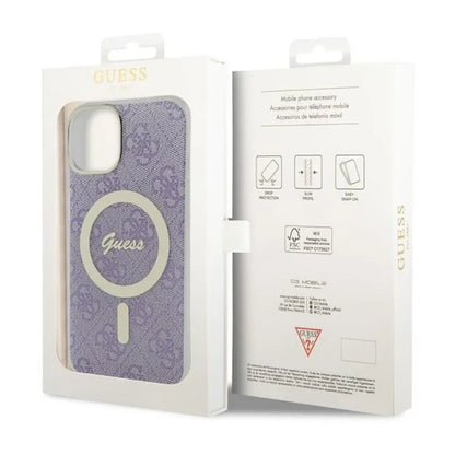 Guess 4G MagSafe – dėklas iPhone 14 (violetinė)