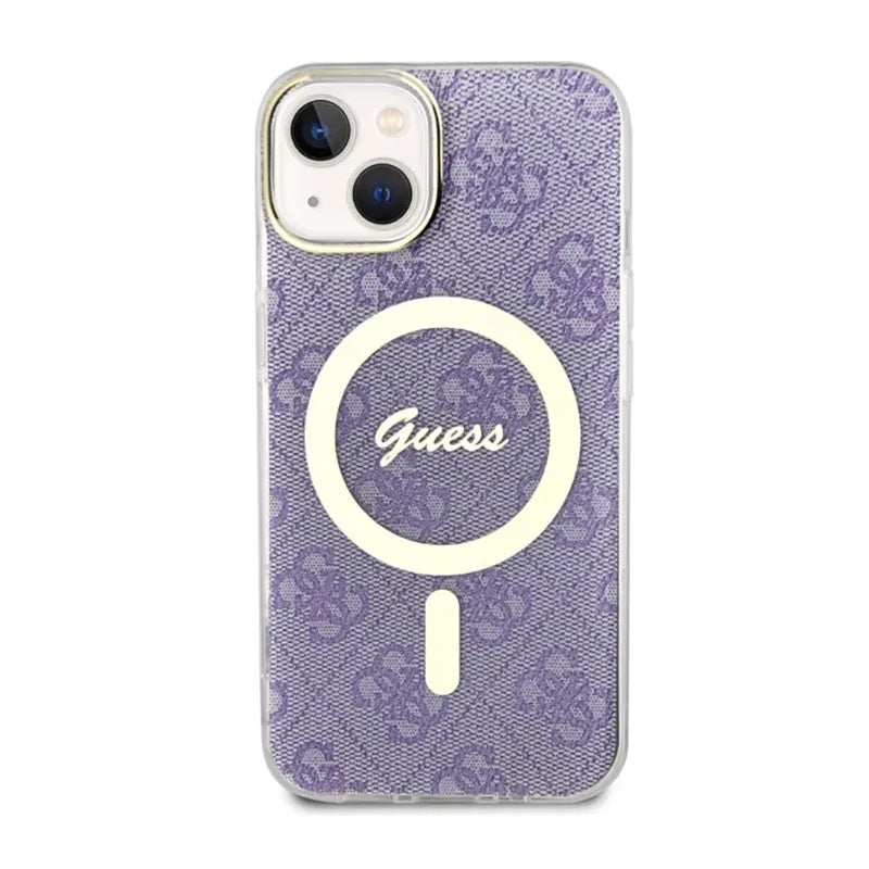 Guess 4G MagSafe – dėklas iPhone 14 (violetinė)