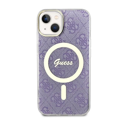 Guess 4G MagSafe – dėklas iPhone 14 (violetinė)
