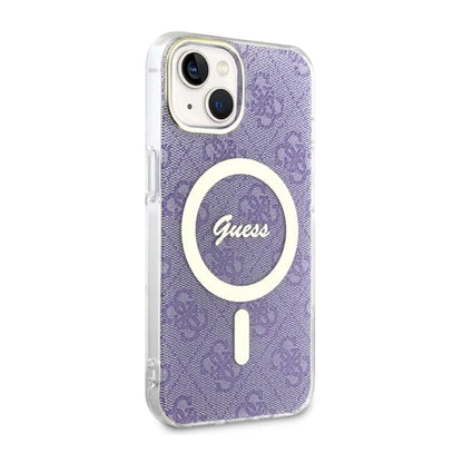 Guess 4G MagSafe – dėklas iPhone 14 (violetinė)