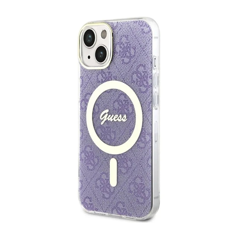 Guess 4G MagSafe – dėklas iPhone 14 (violetinė)