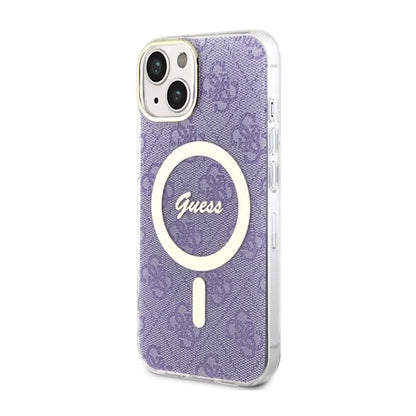 Guess 4G MagSafe – dėklas iPhone 14 (violetinė)