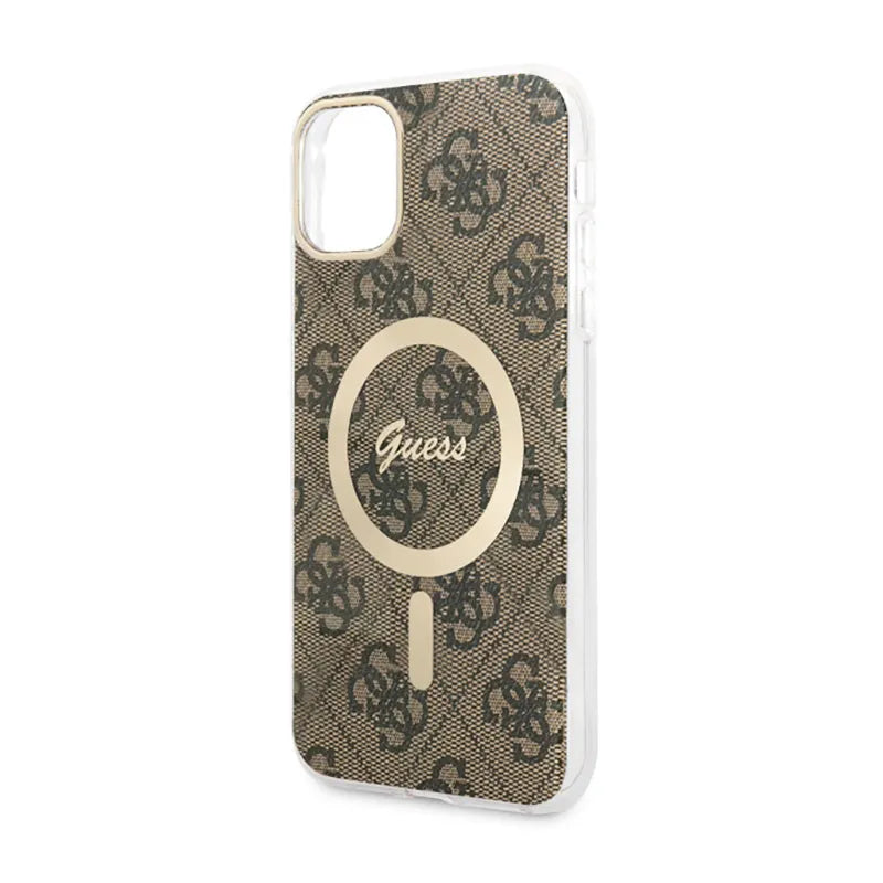 Guess 4G MagSafe – dėklas, skirtas „iPhone 11“ (rudas)