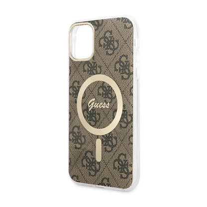 Guess 4G MagSafe – dėklas, skirtas „iPhone 11“ (rudas)