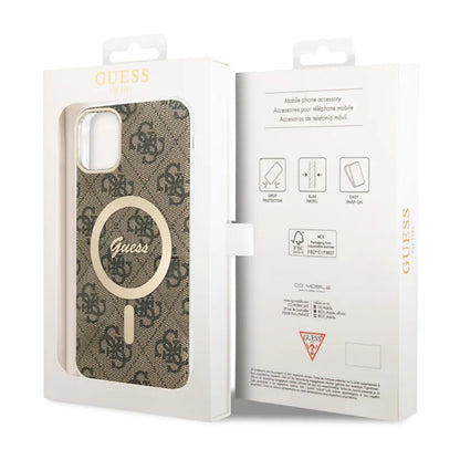 Guess 4G MagSafe – dėklas, skirtas „iPhone 11“ (rudas)