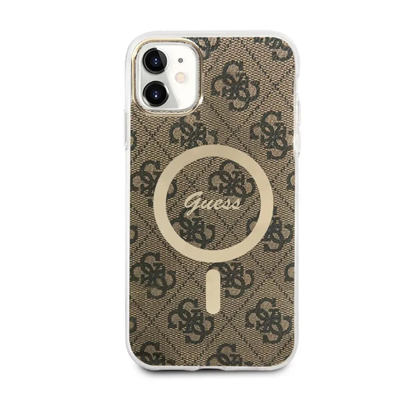 Guess 4G MagSafe – dėklas, skirtas „iPhone 11“ (rudas)