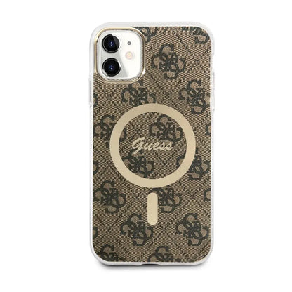 Guess 4G MagSafe – dėklas, skirtas „iPhone 11“ (rudas)