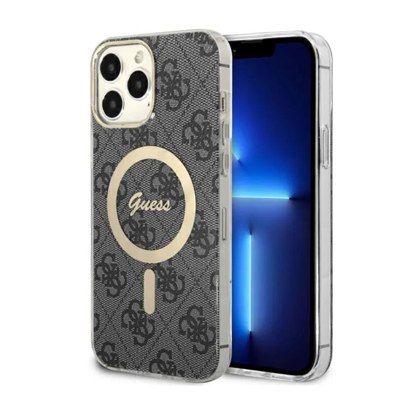 Guess 4G MagSafe – dėklas, skirtas iPhone 13 Pro Max (juodas)