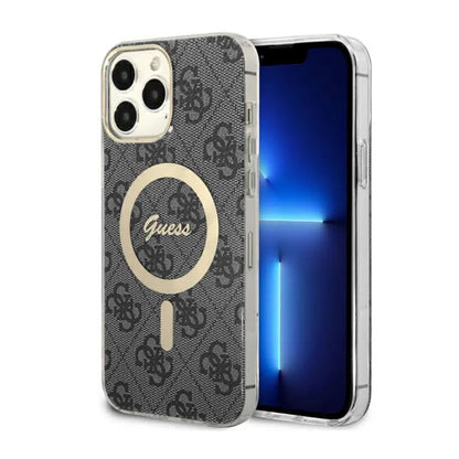 Guess 4G MagSafe – dėklas, skirtas iPhone 13 Pro Max (juodas)