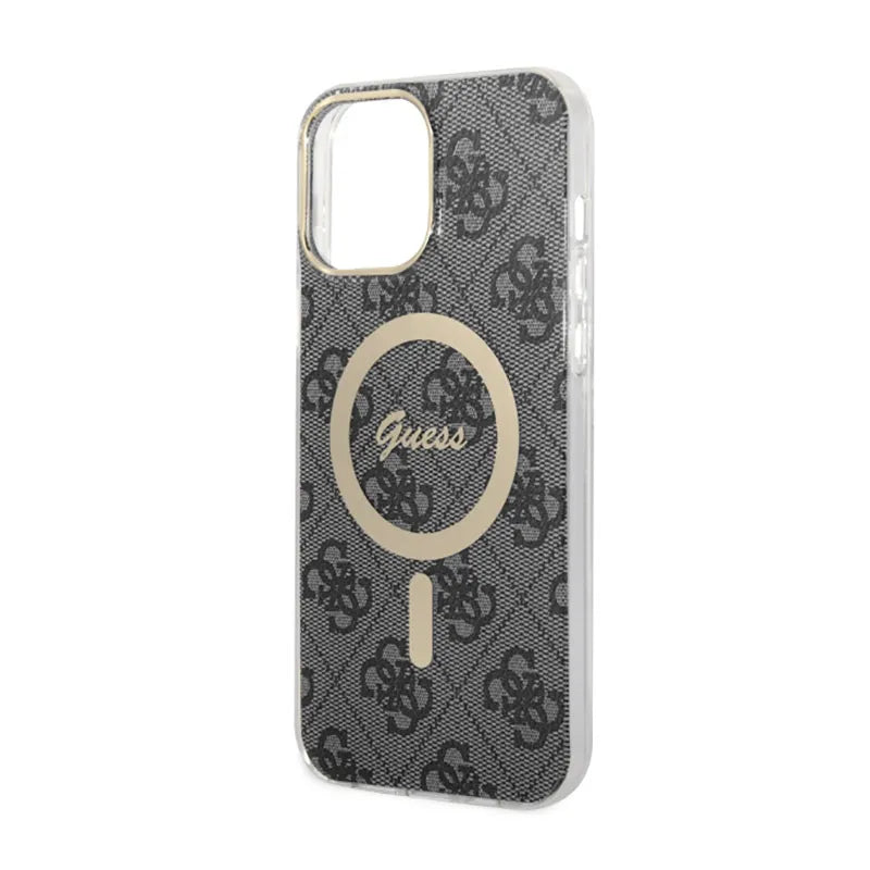 Guess 4G MagSafe – dėklas, skirtas iPhone 13 Pro Max (juodas)