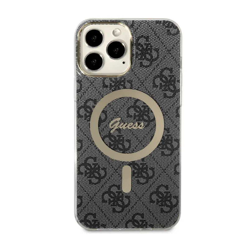 Guess 4G MagSafe – dėklas, skirtas iPhone 13 Pro Max (juodas)