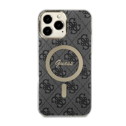 Guess 4G MagSafe – dėklas, skirtas iPhone 13 Pro Max (juodas)