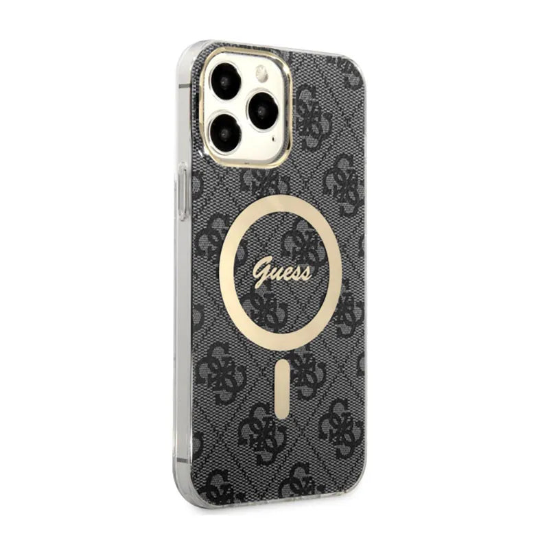 Guess 4G MagSafe – dėklas, skirtas iPhone 13 Pro Max (juodas)