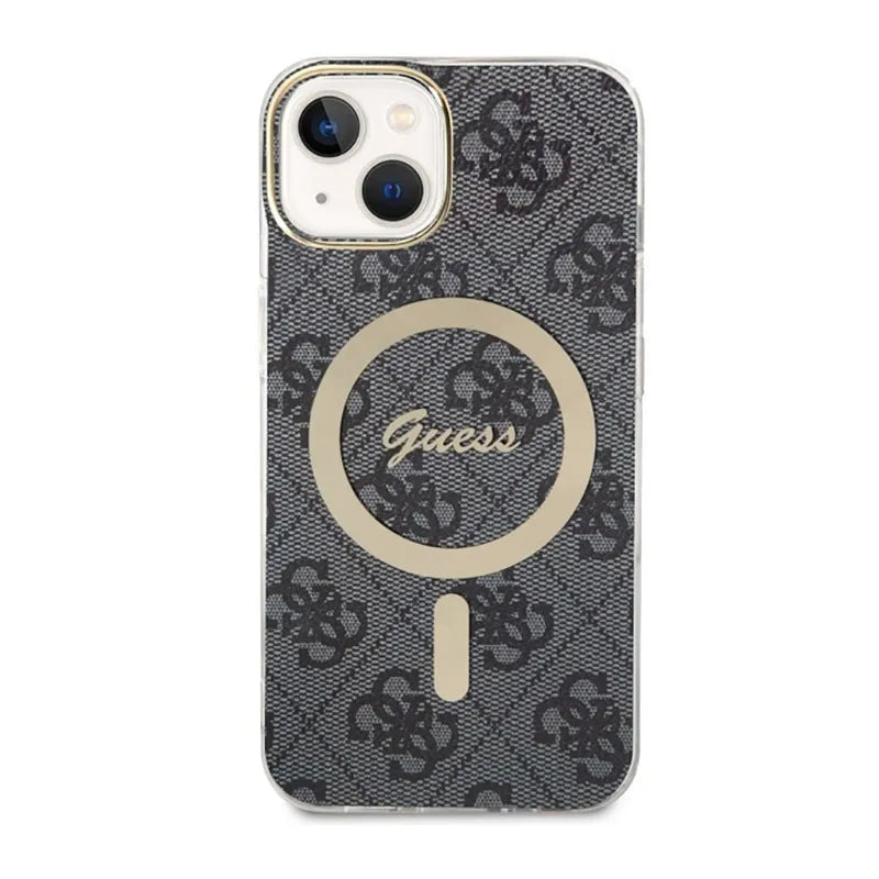 Guess 4G MagSafe – dėklas, skirtas „iPhone 14“ (juodas)