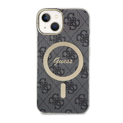 Guess 4G MagSafe – dėklas, skirtas „iPhone 14“ (juodas)