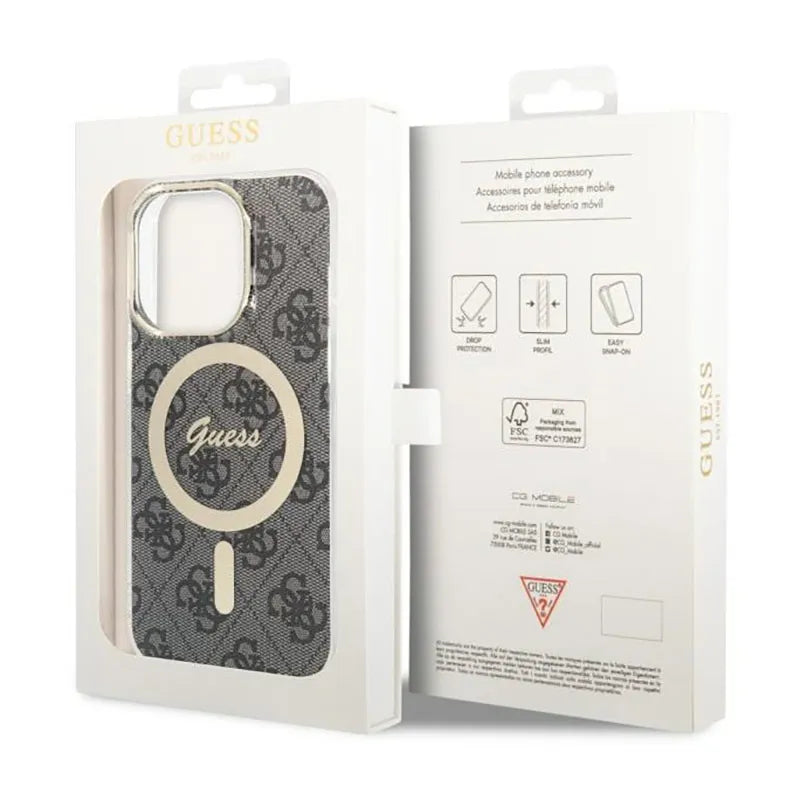 Guess 4G MagSafe – Dėklas, skirtas iPhone 14 Pro (juodas)