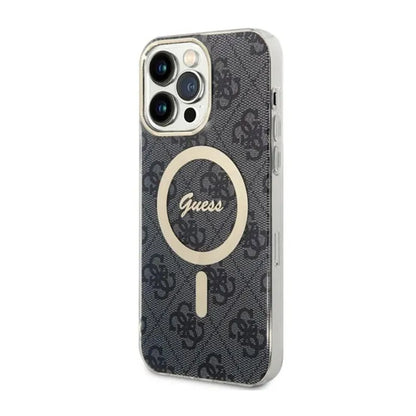 Guess 4G MagSafe – dėklas, skirtas iPhone 14 Pro Max (juodas)