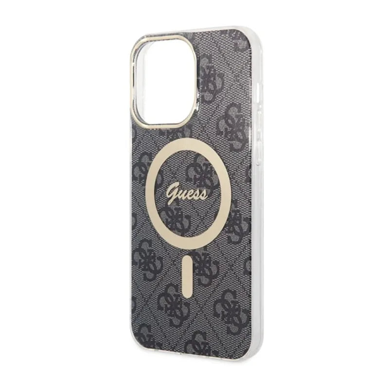 Guess 4G MagSafe – dėklas, skirtas iPhone 14 Pro Max (juodas)