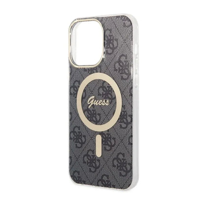Guess 4G MagSafe – dėklas, skirtas iPhone 14 Pro Max (juodas)