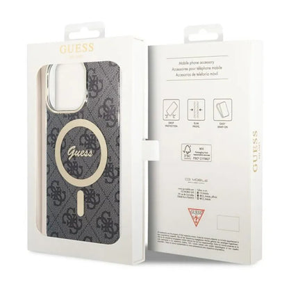 Guess 4G MagSafe – dėklas, skirtas iPhone 14 Pro Max (juodas)
