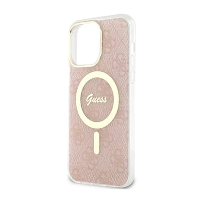 Guess 4G MagSafe – dėklas, skirtas „iPhone 14 Pro Max“ (rožinis)